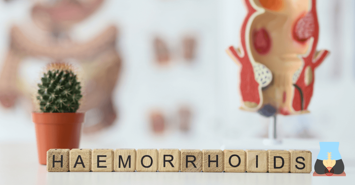 Hemorrhoids Made of Wooden Cubes against Model.